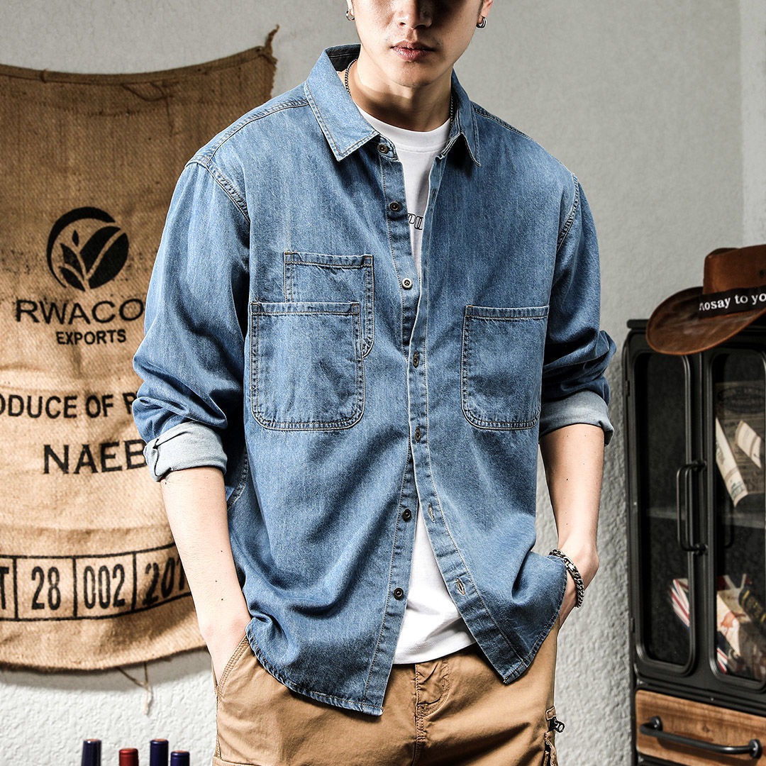 Winter Clothing Equipment - Lente Ruffian Knap Denim Tooling Shirt