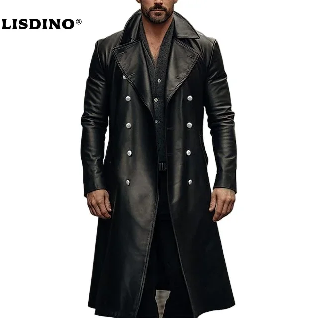 Winter Clothing Equipment - Leren jas heren winterfleece motorfiets kunstleer
