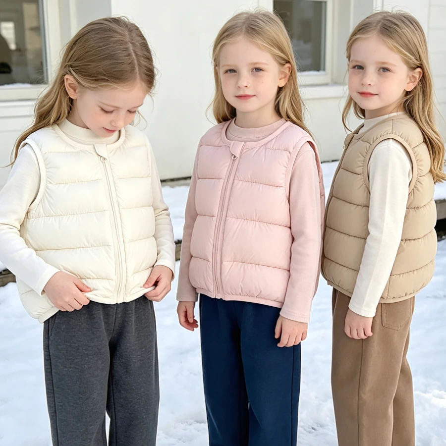 Padded Vest Gilet - Lichtgewicht gewatteerd vest voor peuters, ronde