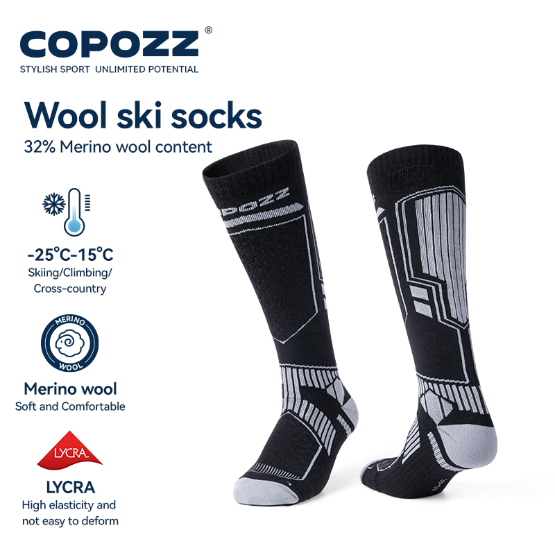 Thermal Sock Merino - COPOZZ Merinowol Winter Skisokken Mannen Vrouwen