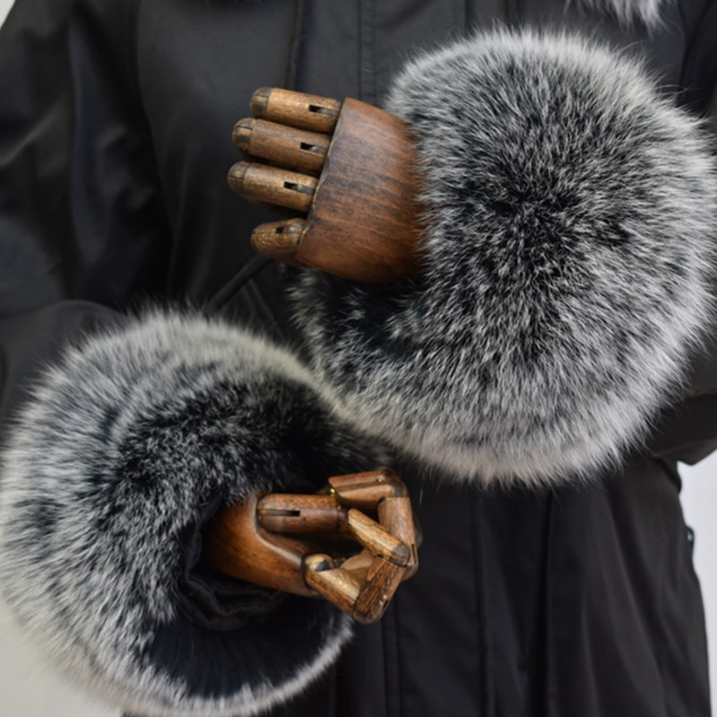 Winter Clothing Equipment - Vossenbont Manchetten Voor Vrouwen Hele Lederen