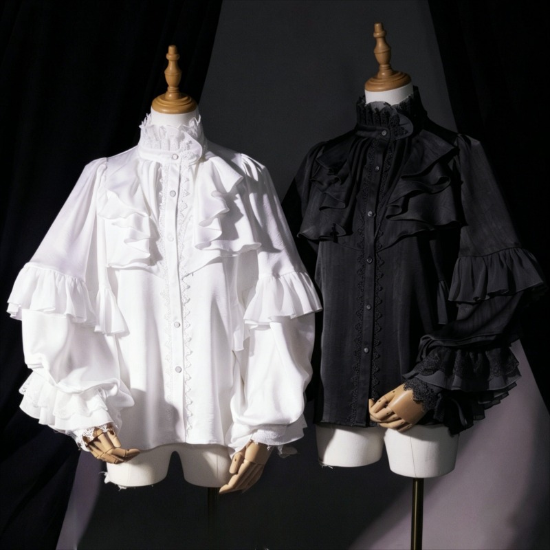 Y2K Winter Clothing - Lente Vintage Gothic Lolita Stijl Shirt