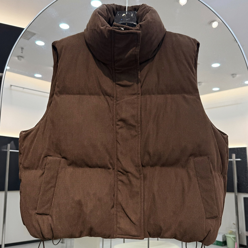 Padded Vest Gilet - Dames Puffer Vest met Staande Kraag,