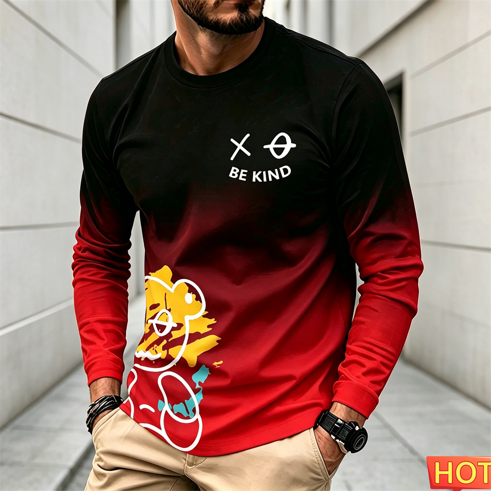Y2K Winter Clothing - Heren herfst-winter casual langarm T-shirt met