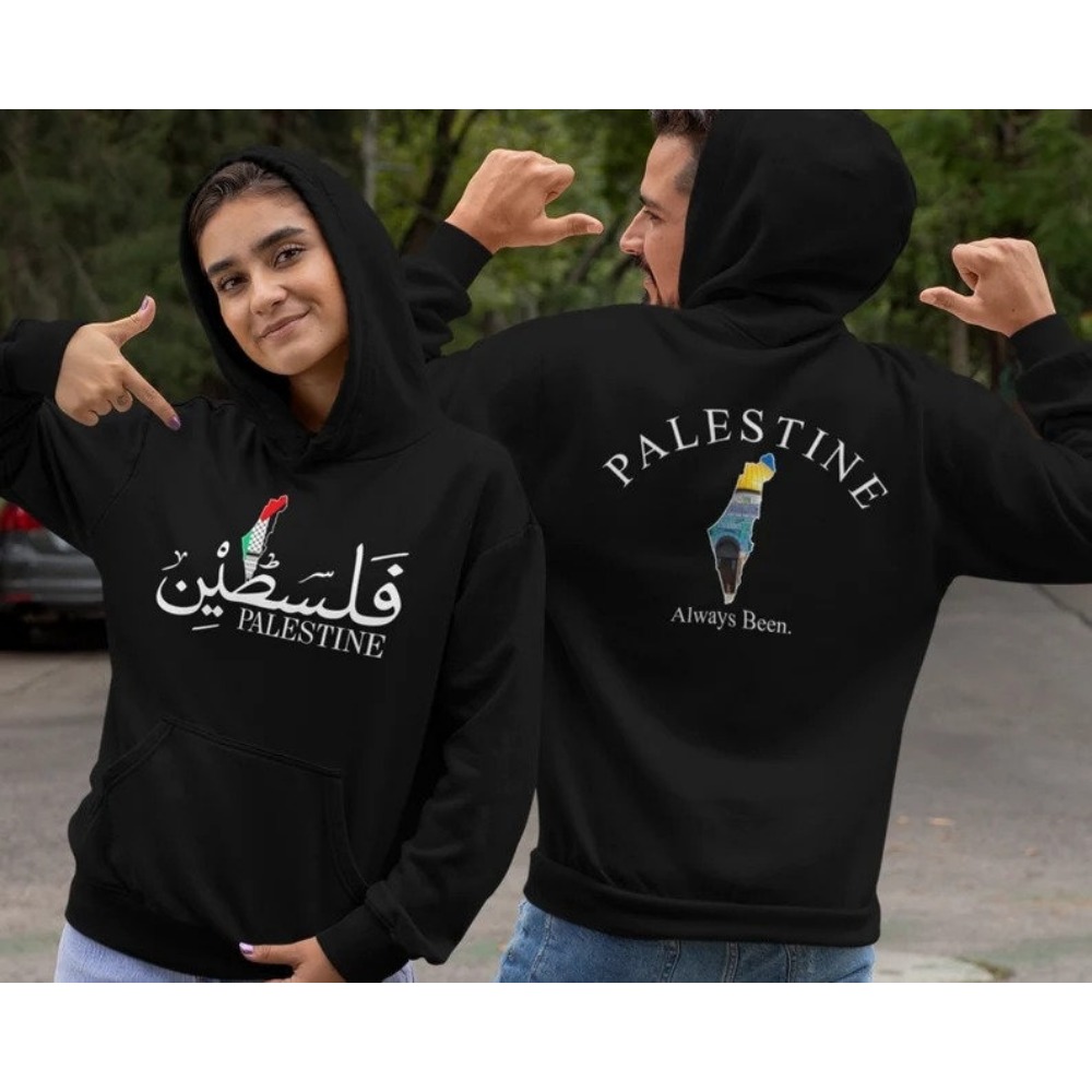 Winter Clothing Name - Palestina Hoodie voor/achter bedrukt ontwerp Palestina