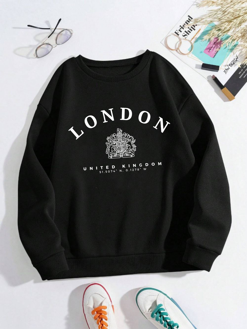 Winter Clothing Uk - Londen UK Koninklijke Badge Print Vrouwen