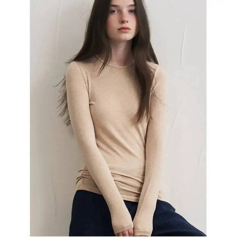 Winter Clothing Layers - Dames Kasjmiermix Top met Lange Mouwen