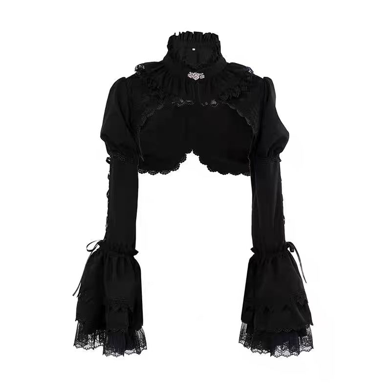 Y2K Winter Clothing - Japanse Gothic Y2k Lolita Vest Blouses