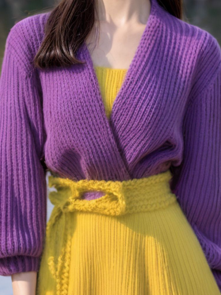 Paars splitsen gele enkellange - Yellow Winter Clothing recensie en prijs
