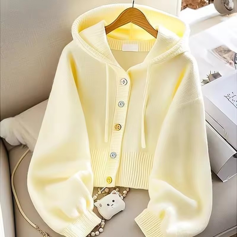 Mode gebreide trui met capucho - Yellow Winter Clothing recensie en prijs