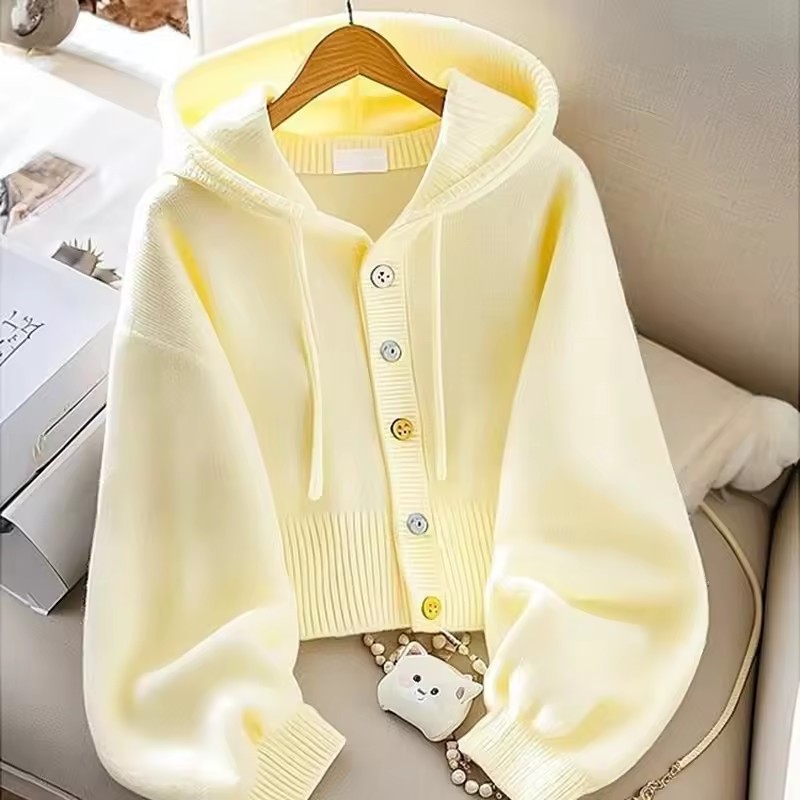 Mode gebreide trui met capucho - Yellow Winter Clothing recensie en prijs