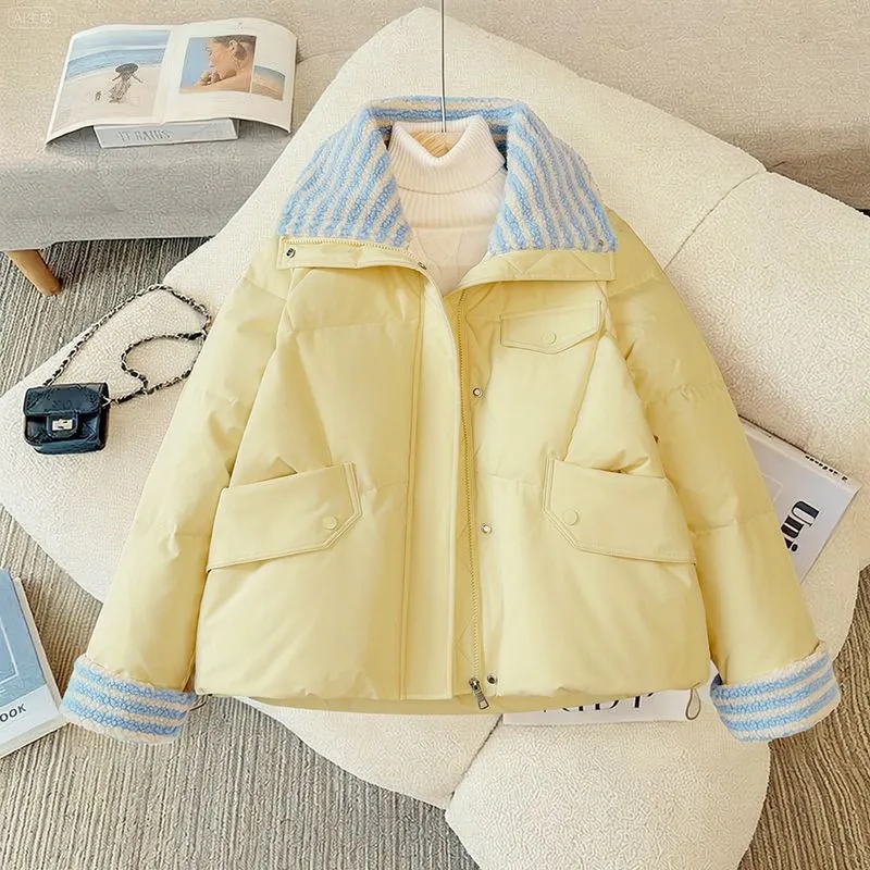 Katoenen donsjack dames kort 2 - Yellow Winter Clothing recensie en prijs