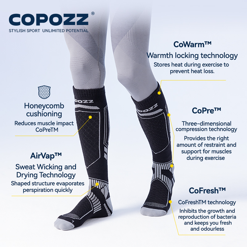 COPOZZ Merinowol Winter Skisok - Thermal Sock Merino recensie en prijs