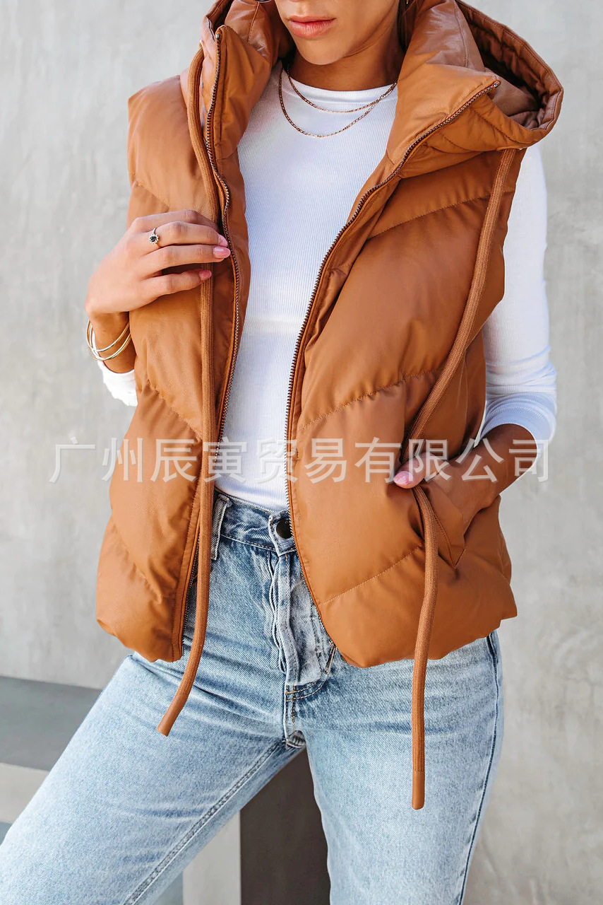 Dames effen kleur gewatteerd v - Padded Vest Gilet recensie en prijs