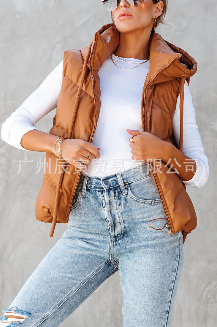 Dames effen kleur gewatteerd v - Padded Vest Gilet recensie en prijs
