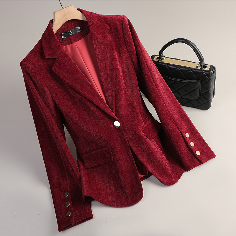 Geelgouden fluwelen blazer Dam - Yellow Winter Clothing recensie en prijs