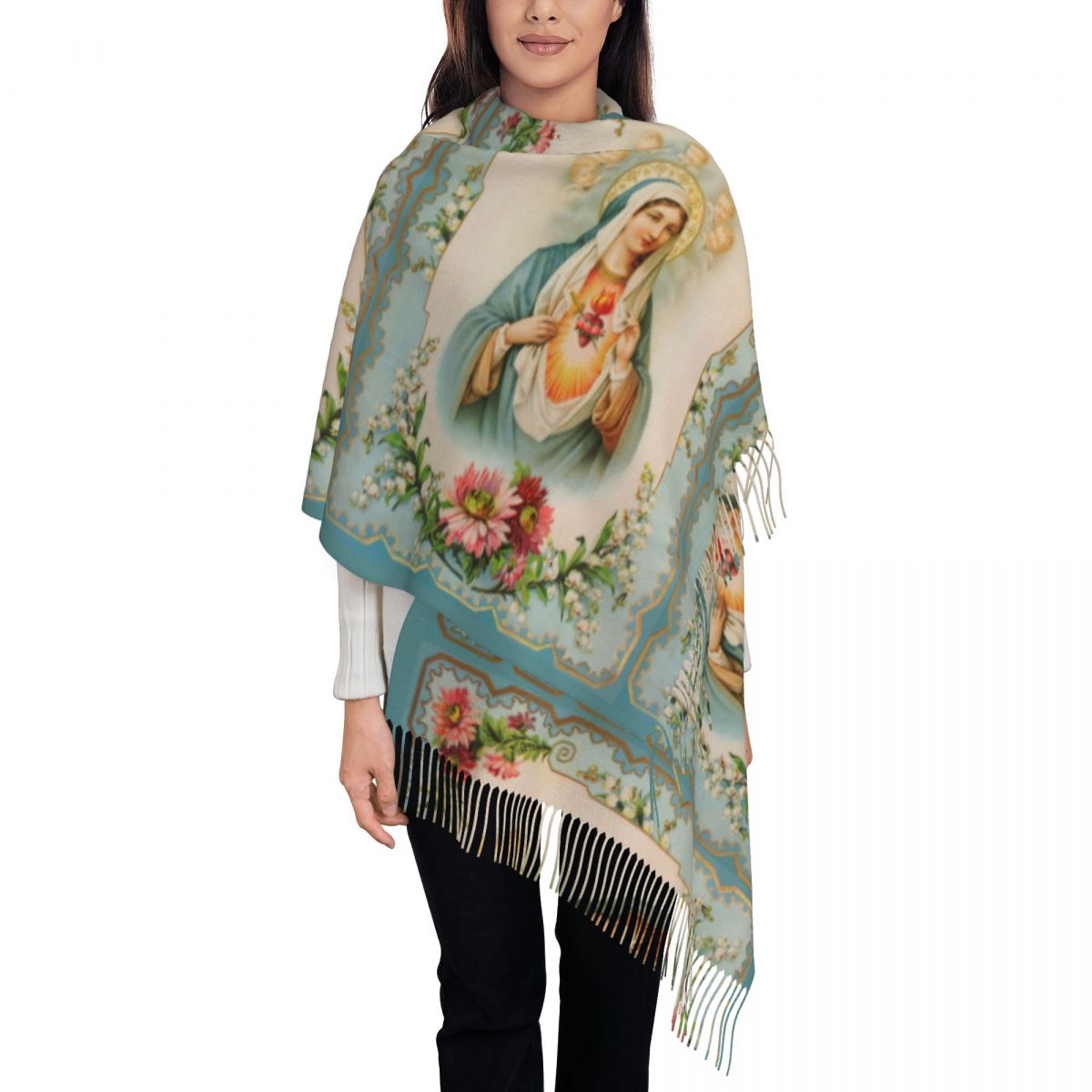 Dames Sjaal Met Kwastje Maagd  - Cashmere Scarf Wrap recensie en prijs