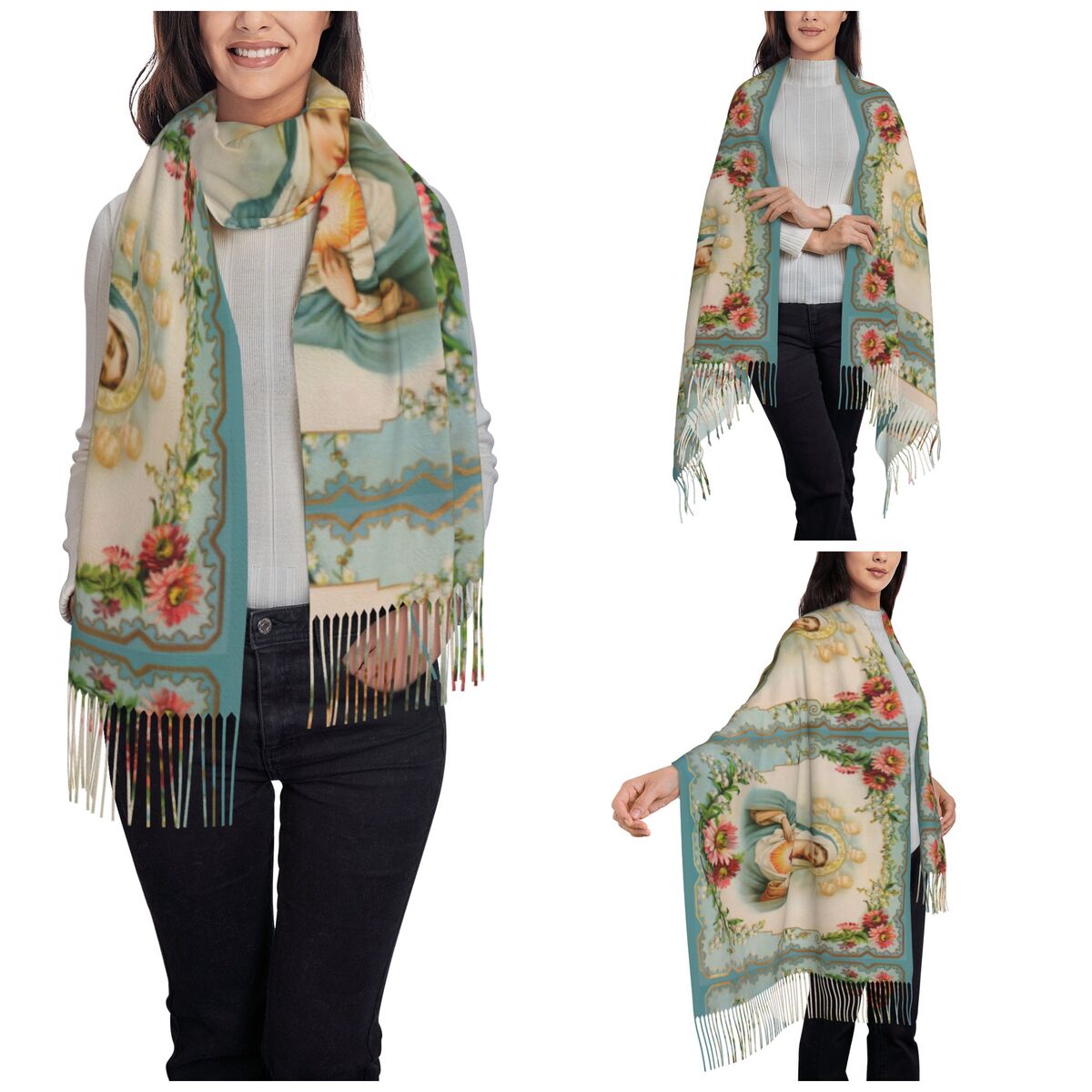 Dames Sjaal Met Kwastje Maagd  - Cashmere Scarf Wrap recensie en prijs