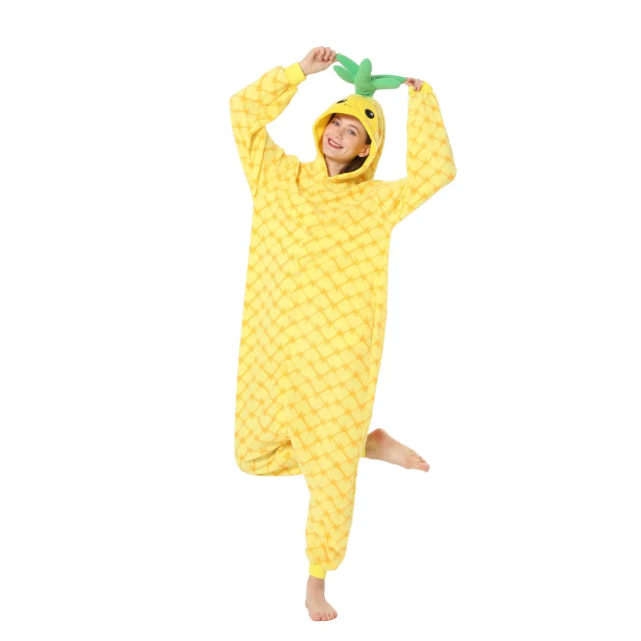 Cosplay Ananas Eendelige Pyjam - Yellow Winter Clothing recensie en prijs